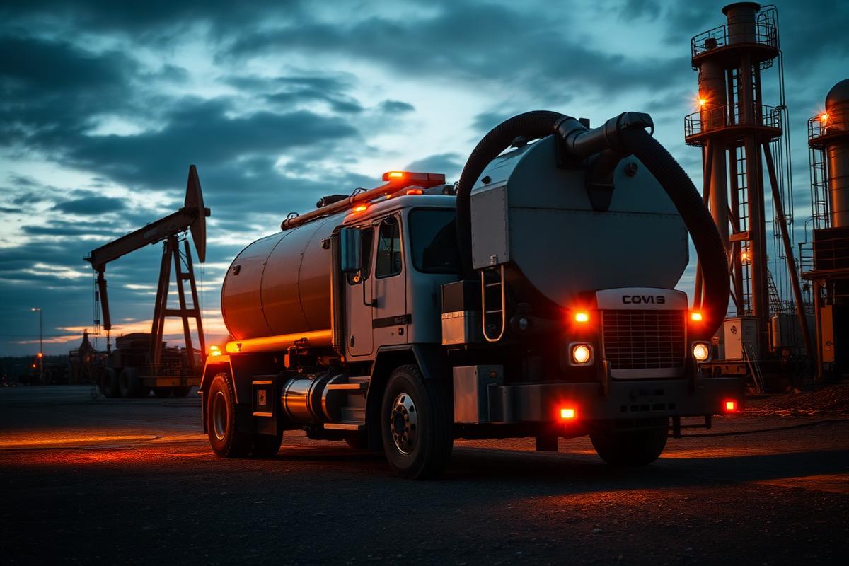 MV Trucking vacuum truck on site 2